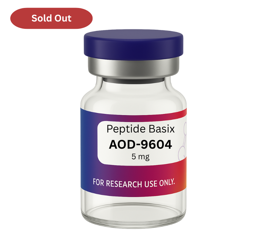 AOD-9604 research compound vial – 5mg (Peptide Basix)